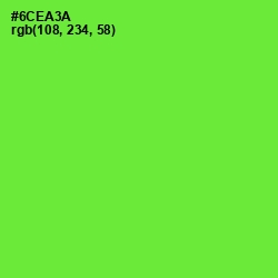 #6CEA3A - Bright Green Color Image