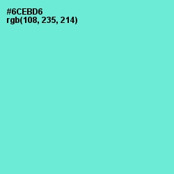 #6CEBD6 - Aquamarine Color Image