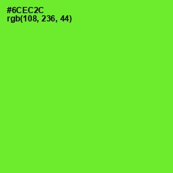 #6CEC2C - Bright Green Color Image