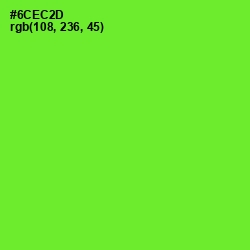 #6CEC2D - Bright Green Color Image