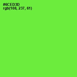 #6CED3D - Bright Green Color Image