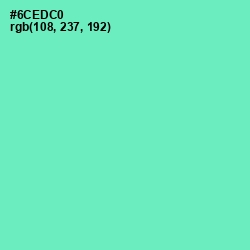 #6CEDC0 - Aquamarine Color Image