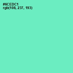 #6CEDC1 - Aquamarine Color Image