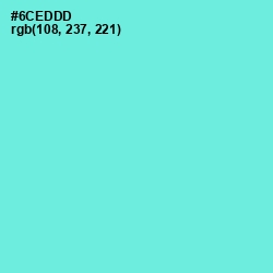 #6CEDDD - Aquamarine Color Image