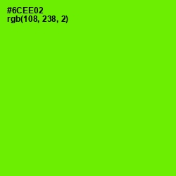 #6CEE02 - Bright Green Color Image