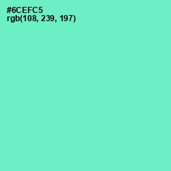 #6CEFC5 - Aquamarine Color Image