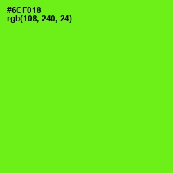 #6CF018 - Bright Green Color Image