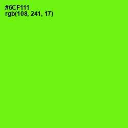 #6CF111 - Bright Green Color Image