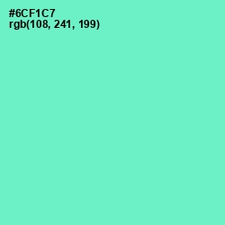 #6CF1C7 - Aquamarine Color Image