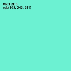 #6CF2D3 - Aquamarine Color Image