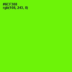 #6CF308 - Bright Green Color Image