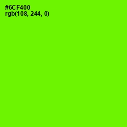 #6CF400 - Bright Green Color Image