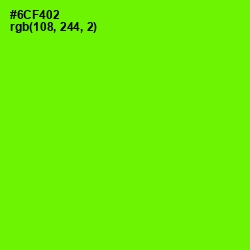 #6CF402 - Bright Green Color Image