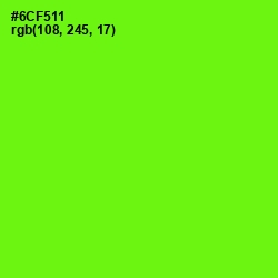#6CF511 - Bright Green Color Image