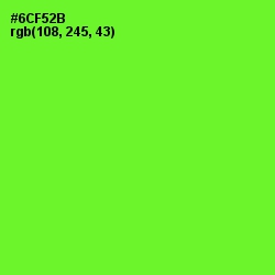 #6CF52B - Bright Green Color Image