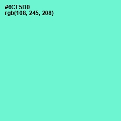 #6CF5D0 - Aquamarine Color Image