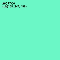 #6CF7C6 - Aquamarine Color Image