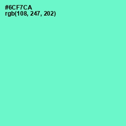 #6CF7CA - Aquamarine Color Image