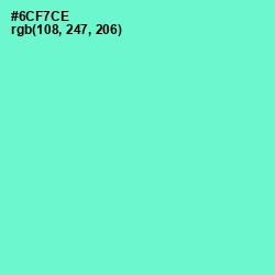 #6CF7CE - Aquamarine Color Image