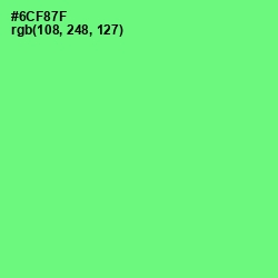 #6CF87F - Screamin' Green Color Image