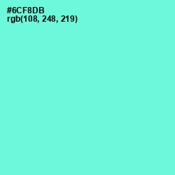 #6CF8DB - Aquamarine Color Image