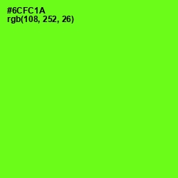 #6CFC1A - Bright Green Color Image