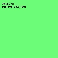 #6CFC78 - Screamin' Green Color Image