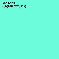 #6CFCDB - Aquamarine Color Image