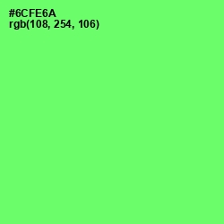 #6CFE6A - Screamin' Green Color Image