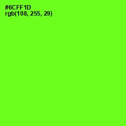 #6CFF1D - Bright Green Color Image