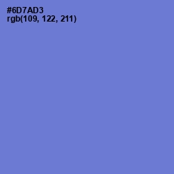 #6D7AD3 - Moody Blue Color Image