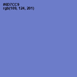 #6D7CC9 - Moody Blue Color Image