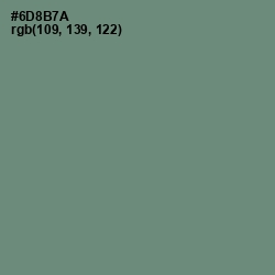 #6D8B7A - Viridian Green Color Image