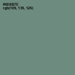 #6D8B7E - Viridian Green Color Image