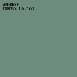 #6D8B7F - Viridian Green Color Image