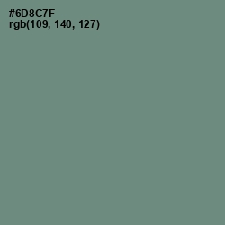 #6D8C7F - Viridian Green Color Image