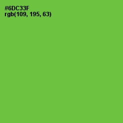 #6DC33F - Bright Green Color Image