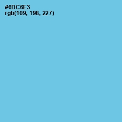 #6DC6E3 - Aquamarine Blue Color Image