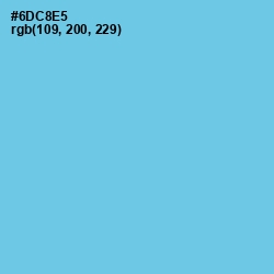 #6DC8E5 - Aquamarine Blue Color Image