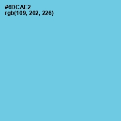 #6DCAE2 - Aquamarine Blue Color Image