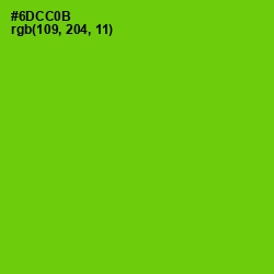 #6DCC0B - Bright Green Color Image