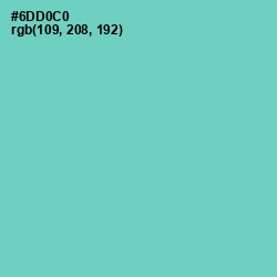 #6DD0C0 - Downy Color Image