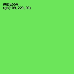 #6DE55A - Screamin' Green Color Image