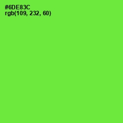 #6DE83C - Bright Green Color Image