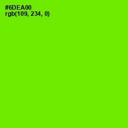 #6DEA00 - Bright Green Color Image