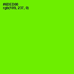 #6DED00 - Bright Green Color Image