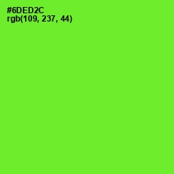 #6DED2C - Bright Green Color Image