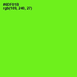 #6DF01B - Bright Green Color Image