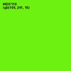 #6DF110 - Bright Green Color Image