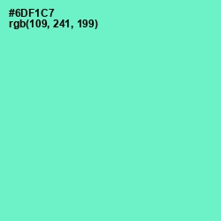 #6DF1C7 - Aquamarine Color Image